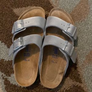Sliver Birkenstock size 7.5 sandals